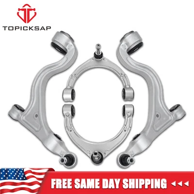 Brazos de control inferiores superiores delanteros 4 piezas aptos para Porsche Panamera 2014 2015 2016 Foto 1 de 4