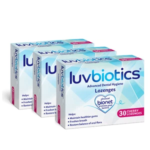 Luvbiotics Advanced Dental Hygiene With Probiotics Cherry Lozenges, 90 Tablets
