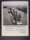 1963 N&W Norfolk & Western Railroad Coal Pier 6 photo imprimé vintage annonce
