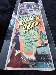 MISSISSIPPI RHYTHM - ORIGINAL 1949 INSERT (14"X36") MOVIE POSTER- Jimmie Davis - Picture 1 of 9