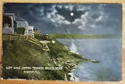 Cliffs Looking To Bailey's Beach At Night Newport Ri Postcard Pc 1912 Tichnor Br