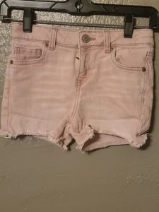 Cat & Jack Girls Shorts M Denim Stretch Adjustable Waist Pink Gently Loved - Picture 1 of 9
