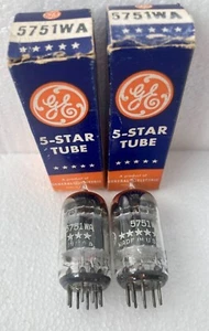 GE 5751WA (12AX7) Vacuum Tube Matched Pair (tested) - Picture 1 of 4