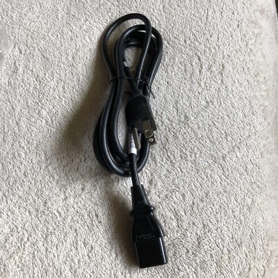 Standard AC Male Power Cord Cable Monitor PC Printer Computer 6ft 3-Prong Xbox - Image 1 of 4