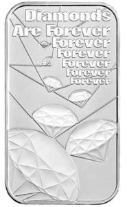 JAMES BOND 60 YEARS OF BOND 2022 1 OZ BU & 2022 Diamonds Are Forever 1 oz. Bar - Picture 1 of 10
