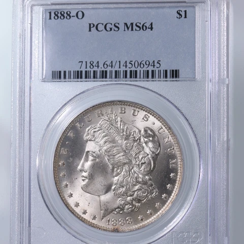 1888-O Morgan $1 PCGS Certified MS64 New Orleans Minted Silver Dollar Cover