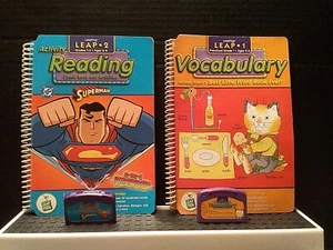 LeapFrog Books & Cartridges Lot Of 2 Superman Reading♡Richard Scarrys Vocabulary - Picture 1 of 9
