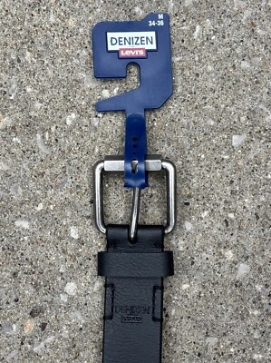 Levi's ®️ Denizen черный кожаный ремень 34-36 (M) новый с ярлыками - Изображение 1 из 4