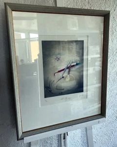 Original Radierung, handsigniert, grauer Echtholzrahmen, limitiert 20/150 - Bild 1 von 2