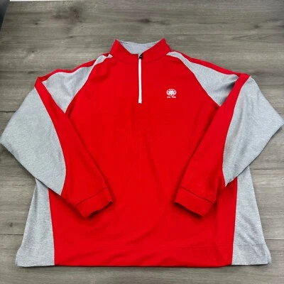 Footjoy 1/4 Zip Pullover River Forest Tour Nylon Performance Stretch L Red - Image 1 of 4