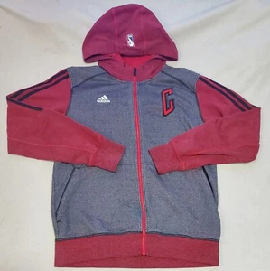 Adidas Red Gray Full Zip Chicago Cubs Hoodie Medium - Picture 1 of 6