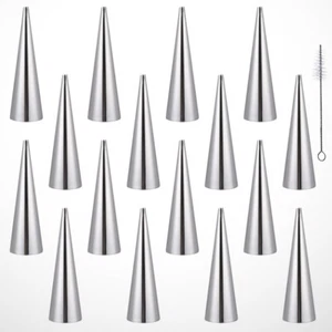 16 Pcs Cannoli Molds Pastry Cream Horn Molds Ice Cream Horn Baking Cone Molds - Picture 1 of 11