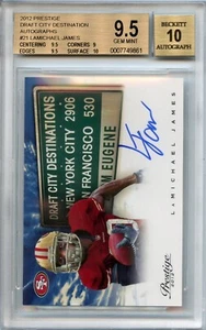 LAMICHAEL JAMES RC AUTO 2012 PANINI PRESTIGE DRAFT CITY BGS 9.5/10 Gem Mint - Picture 1 of 2