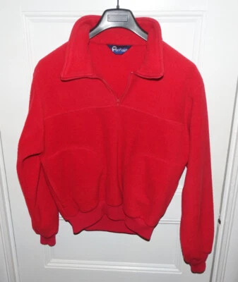 Pullover vintage Penfield 1/4 cremallera hecho en EE. UU. rojo mediano para hombre Foto 1 de 4