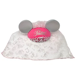 Disney Parks Princess Minnie Mouse Ears Hat Crown Cap Tiara And Veil One Size - Picture 1 of 10