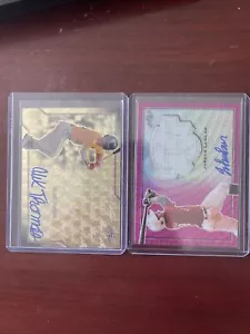 DBacks RARE! Alek Thomas 2017 Leaf Gold 1/1 Auto & Jordan Lawlar 2021 Pink 3/6 - Picture 1 of 2