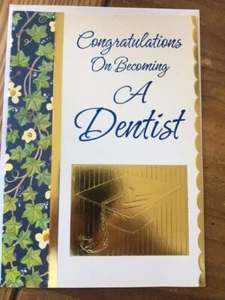 DENTIST GRADUATION CARD BY DESIGNER GREETINGS GRADUATION CONGRATULATIONS NEW - Picture 1 of 3