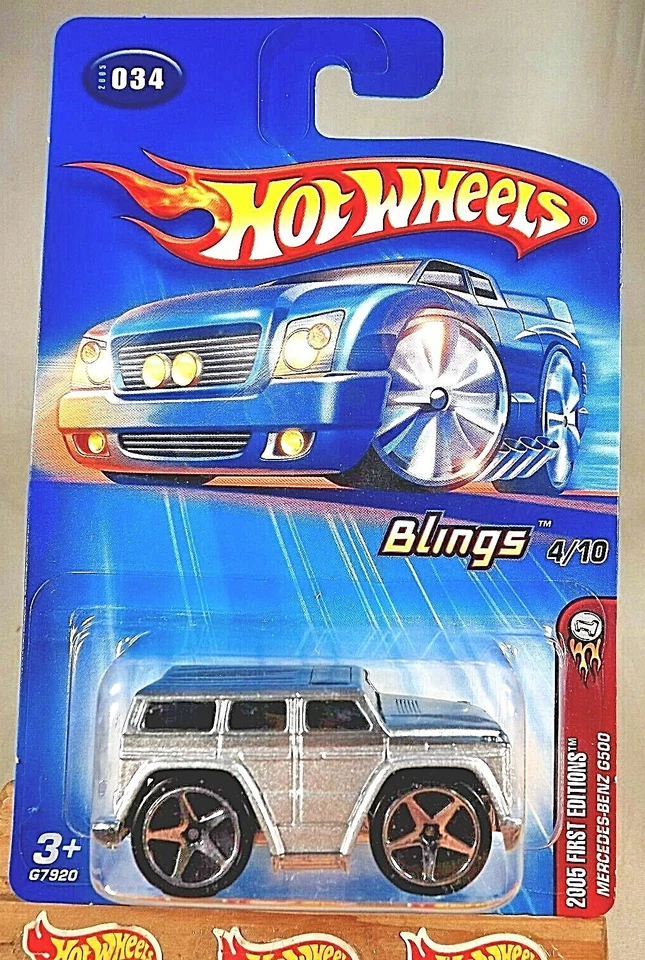 2005 Hot Wheels #34 First Editions-Blings MERCEDES-BENZ G500 Gray w/5 Sp-Variant - Image 1 of 4