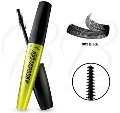 RIMMEL Acelerador de Pestañas Fibras Sin Fin Máscara Alargamiento Fórmula 11 ml - Negro