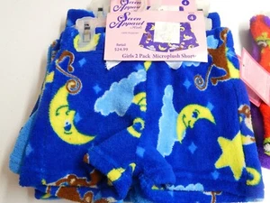 Seven Apparel Girl's 2 Pair Pack Pajama Shorts Plush Size 4 - Picture 1 of 4