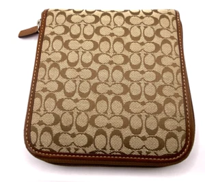Vtg. COACH CD disc holder case zip up holder in excellent condition - Afbeelding 1 van 6