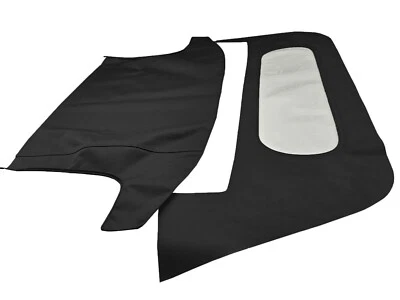 Se adapta a: Porsche 944/968 90-95 techo blando y ventana de plástico cuarzo negro lona alemana Foto 1 de 3
