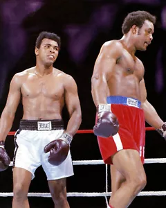 1974 MUHAMMAD Ali and GEORGE FOREMAN Glossy 8x10 Photo Rumble in the Jungle - Picture 1 of 1