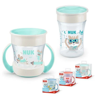 NUK Magic Cup 360° Baby Trinklernbecher Baby 230ml oder 320ml Türkis Blau Rot