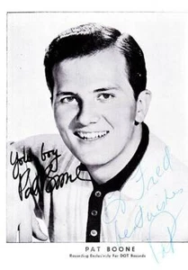 PAT BOONE AUTOGRAFO ORIGINALE FIRMATO 5x7 FOTO - Foto 1 di 2