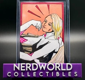 Gwen Stacy Sketchkarte 1 von 1 vom Künstler Michael Spider-Man Marvel Selten! - Bild 1 von 1