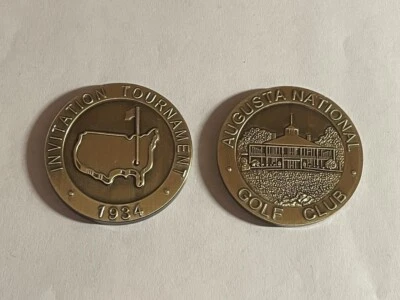 Marcador de golf moneda medallón doble cara 1,5" torneo invitación maestros 1934 Foto 1 de 3