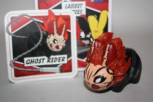 KIDROBOT MINI MARVEL LABBIT GHOST RIDER FLAMES SERIE 1 JUGUETE DE ARTE DE DISEÑO - Imagen 1 de 3