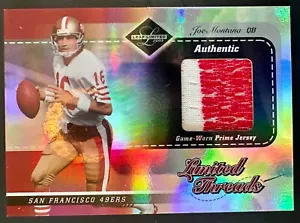 Joe Montana 2003 Leaf Limited Threads Patch #25/25 - Foto 1 di 2