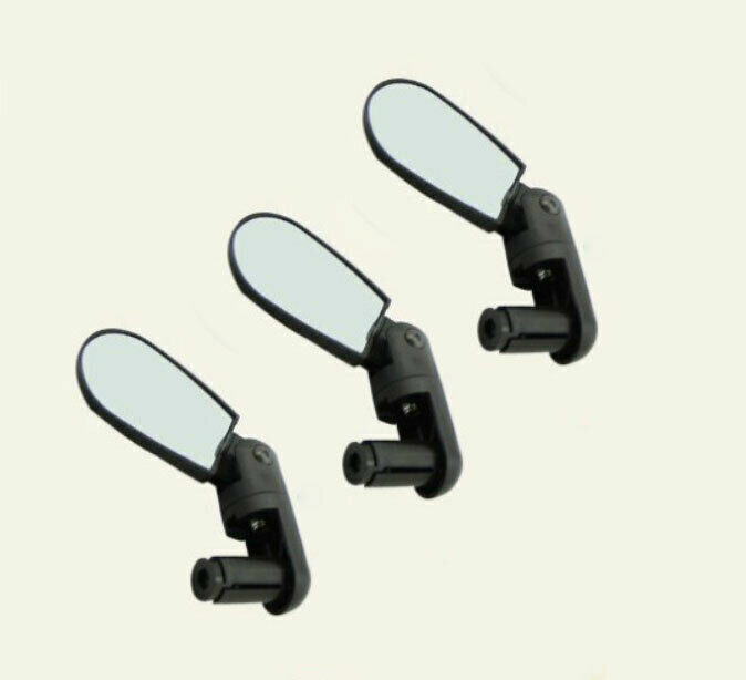 2PCS New Bicycle Bike Adjustable Wide Angle Rearview Handlebar End Mirrors Black