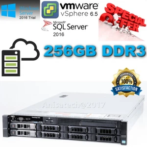 Dell PowerEdge R720 DUAL Xeon E5-2690 3.80GHz Turbo 256GB DDR3 16TB SAS 3.5" - Picture 1 of 5