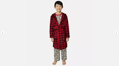 Eddie Bauer Youth Juego de 3 piezas de pijama con bata Oso polar Dormir (ROJO, L14/16) NUEVO CON ETIQUETAS Foto 1 de 4