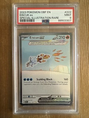 Eiscue ex 222/197 Obsidian Flames Special Illustration Rare Pokemon Card PSA 9 - Image 1 of 2
