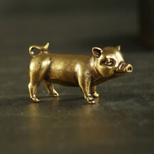 Brass Creative Small Bronze Pig Figurines Chinese Zodiac Pig Ornaments Decor _cu