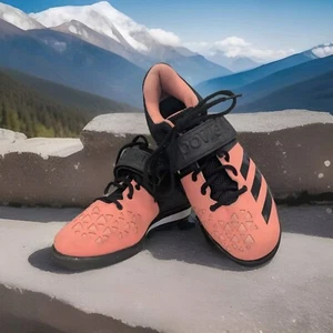 ADIDAS POWERLIFT WEIGHTLIFTING WOMEN'S SZ 10 SNEAKERS CORAL BLACK - Picture 1 of 13