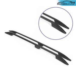 Roof Rack Side Rail Bar Black For OPEL COMBO 2012-Up - Picture 1 of 5