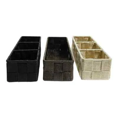 Multi-Purpose Woven Basket (Assorted Colours) - Case of 24 FREE SHIPPING - Image 1 of 2