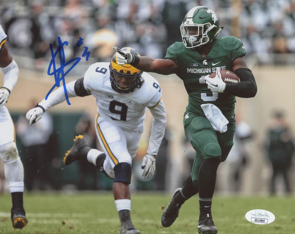 LJ Scott Signed Michigan State Spartans 8x10 Photo JSA - Image 1 of 1