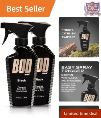 Energizing 8 fl oz Black Fragrance Spray Duo - Easy-Spray, Masculinidade Moderna - Imagem 1 de 4