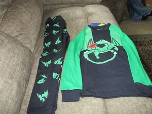 Schmoopy Pajama Set Dinosaur 7 Years Brand New - Picture 1 of 4