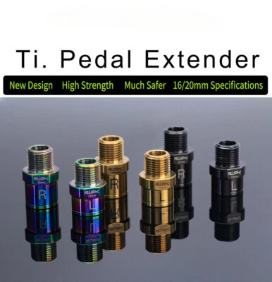 Titanium Ti Alloy Bike Pedal Axle Extenders Bicycle Pedal Extension Bolts Spacer - Image 1 of 4