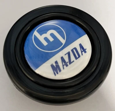 MAZDA Blue Classic LOGO JDM Horn Button for SPARCO OMP MOMO NARDI steering wheel - Image 1 of 4