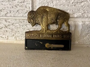 Antique Rare Original 1939 Canada's National Parks Buffalo Grill Badge/ Plate - Picture 1 of 4
