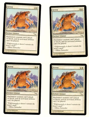 Set Of 4 Arrest Mirrodin 2/306 Common Magic the Gathering MTG Card - Image 1 of 4
