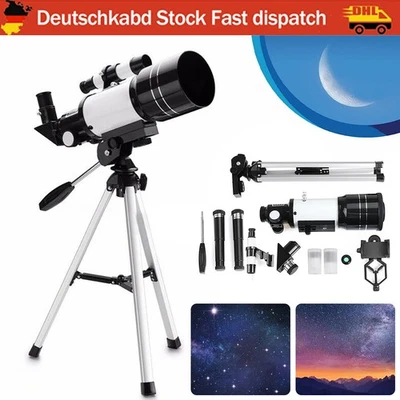 70/300 Teleskop Astronomie Kinder Einsteiger mit Handy Adapter Stativ NEU - Bild 1 von 4