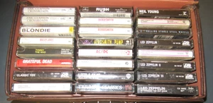 24 Rock Cassette Tapes STONES DEAD ZEPPELIN AEROSMITH CLAPTON YES AC/DC BLONDIE - Picture 1 of 4